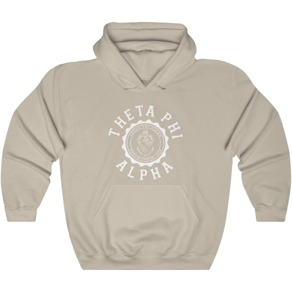 image:imageGreekgear Theta Phi Alpha Unisex College Seal HoodieSand