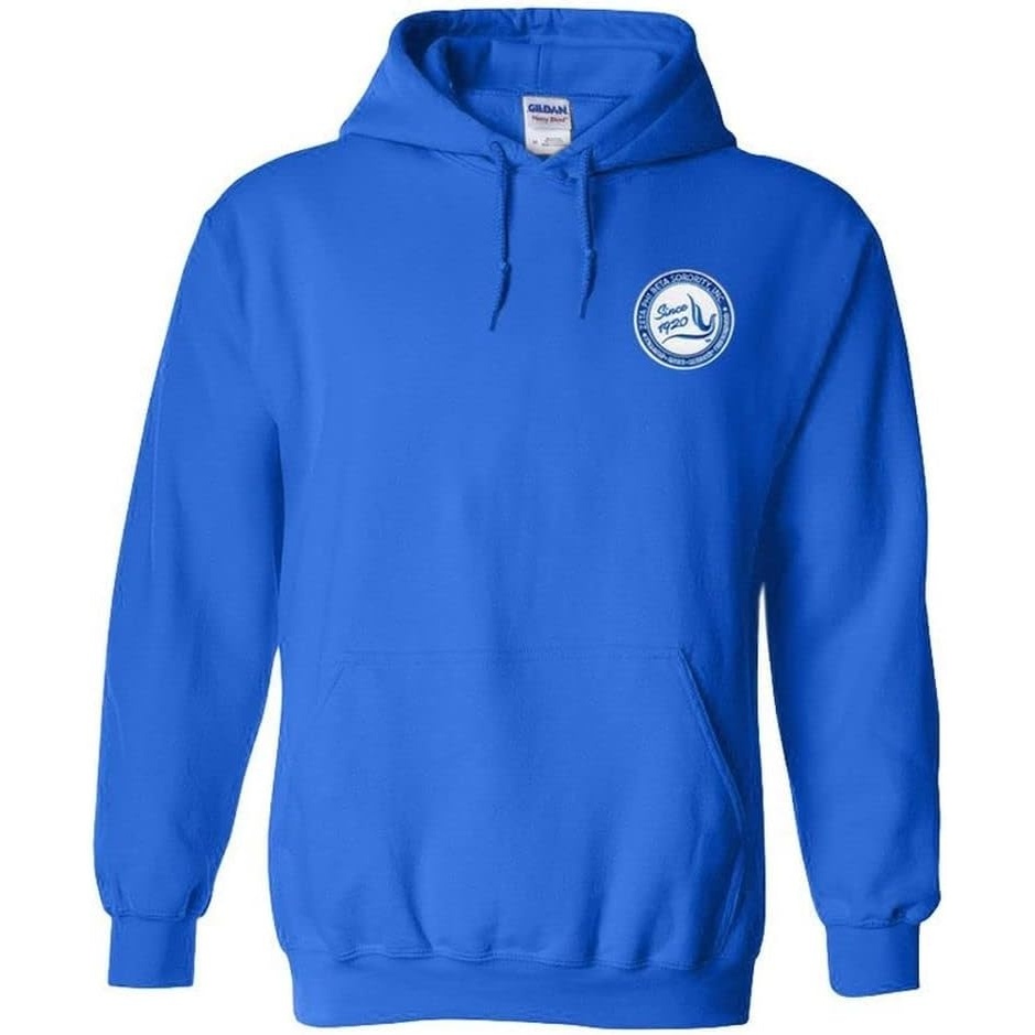 image:imageGreekgear Zeta Phi Beta Since 1920 Emblem Hooded SweatshirtRoyal Blue