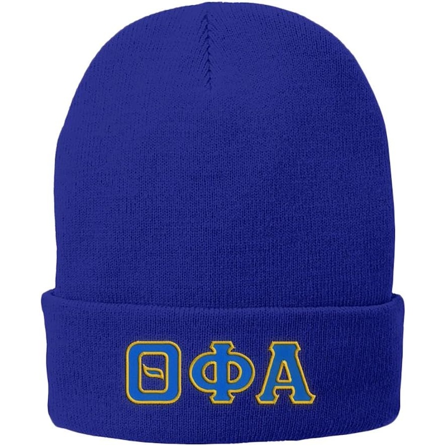 image:imageTheta Phi Alpha Big Greek Lettered Knit CapRoyal Blue