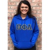 Greekgear Theta Phi Alpha Lettered Hooded Sweatshirt(Royal Blue)