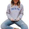 Greekgear Theta Phi Alpha Nickname College Crew(Light Grey)