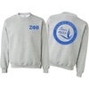 Greekgear Zeta Phi Beta World Famous Crest – Shield Printed Crewneck Sweatshirt(Light Grey)