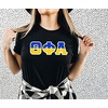 Theta Phi Alpha Two Tone Greek Lettered T-Shirt(Black)