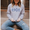 Theta Phi Alpha University Greek Crewneck Sweatshirts(Light Grey)