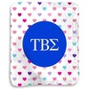 Greekgear Tau Beta Sigma Hearts Sherpa Lap Blanket