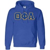 Greekgear Theta Phi Alpha Lettered Hooded Sweatshirt(Royal Blue)