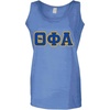 Greekgear Theta Phi Alpha Lettered Ladies Tank Top(Blue)
