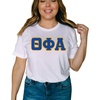 Greekgear Theta Phi Alpha Lettered Tee(White)