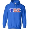 Tau Beta Sigma Greek Letter American Flag Hoodie(Royal Blue)