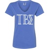 Tau Beta Sigma V-Neck T-Shirt(Flo Blue)