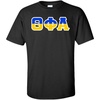 Theta Phi Alpha Two Tone Greek Lettered T-Shirt(Black)