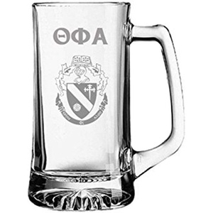 Greekgear Theta Phi Alpha Glass Engraved Mug Transparent