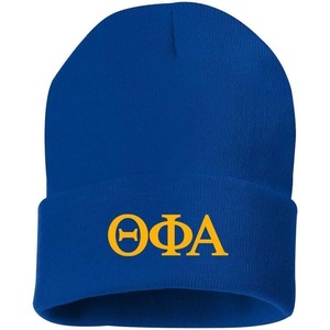 Greekgear Theta Phi Alpha Greek Letter Knit Cap Royal Blue