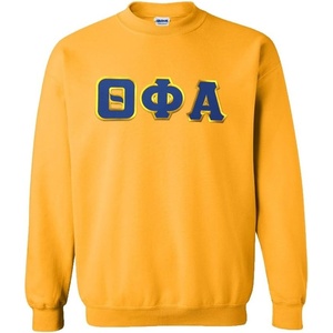 Greekgear Theta Phi Alpha Lettered Crewneck(Athletic Gold)