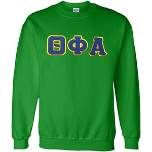 Greekgear Theta Phi Alpha Lettered Crewneck(Irish Green)