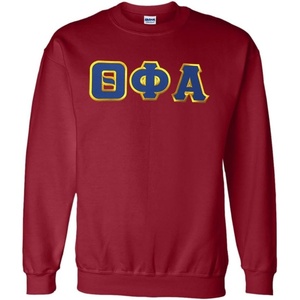 Greekgear Theta Phi Alpha Lettered Crewneck(Maroon)