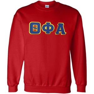 Greekgear Theta Phi Alpha Lettered Crewneck(Red)