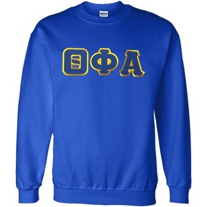 Greekgear Theta Phi Alpha Lettered Crewneck(Royal Blue)