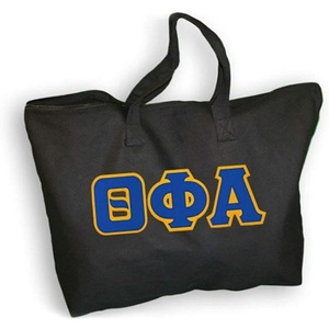 Greekgear Theta Phi Alpha Lettered Tote Bag(Black)