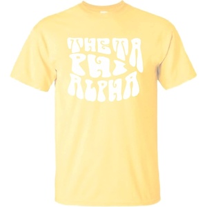 Greekgear Theta Phi Alpha Sorority Shag T-Shirt(Maize)