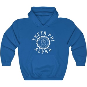Greekgear Theta Phi Alpha Unisex College Seal Hoodie(Royal)