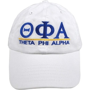 Greekgear Theta Phi Alpha World Famous Line Hat(White)