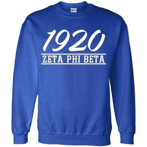 Greekgear Zeta Phi Beta Script Year Crew(Royal Blue)