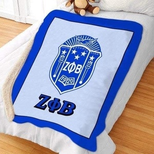 Greekgear Zeta Phi Beta Sherpa Lap Blanket