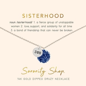 Greekgear Zeta Phi Beta Sisterhood Druzy Necklace