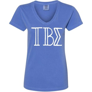 Tau Beta Sigma V-Neck T-Shirt(Flo Blue)