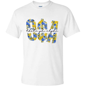 Theta Phi Alpha Floral Big Lettered T-Shirt(White)