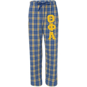 Theta Phi Alpha Pajamas – Flannel Plaid Pant(Royal/Gold)