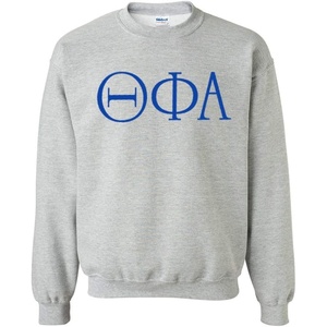 Theta Phi Alpha University Greek Crewneck Sweatshirts(Light Grey)
