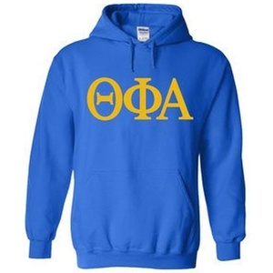 Theta Phi Alpha World Famous Greek Hoodie – Royal Blue with Gold Imprint(Royal Blue)