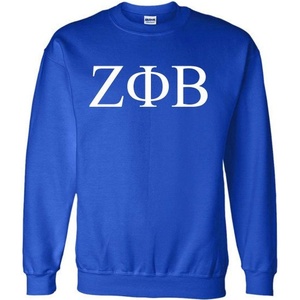 Zeta Phi Beta Lettered World Famous Greek Crewneck(Royal Blue)