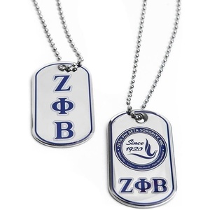 Zeta Phi Beta Reversible Dog Tags