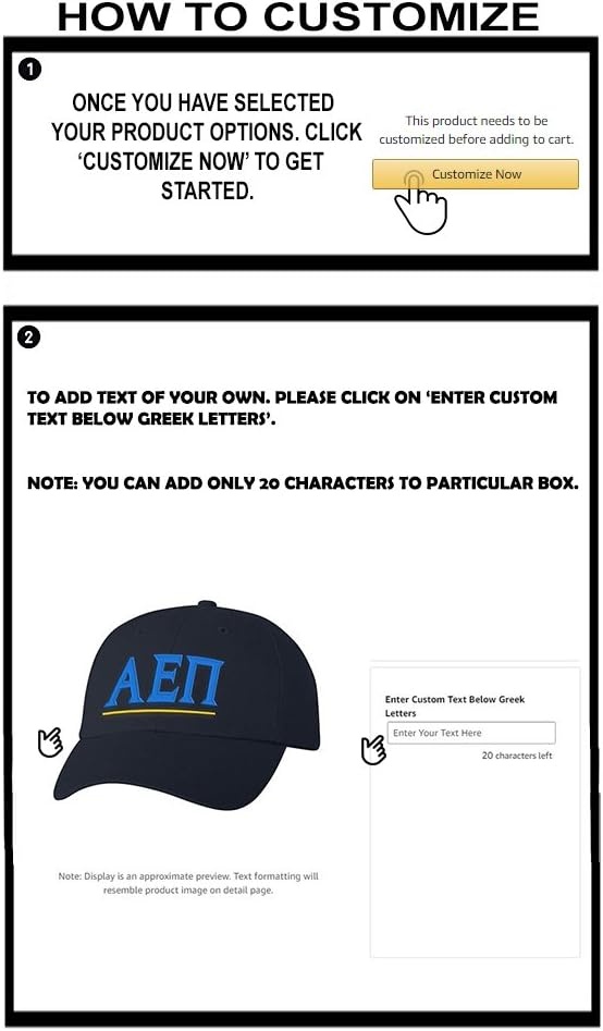 image:imagePersonalized Alpha Epsilon PI Greek Line HatNavy Blue
