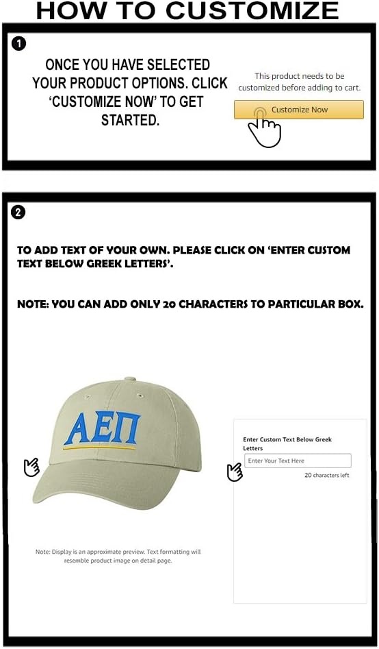 image:imagePersonalized Alpha Epsilon PI Greek Line HatTan