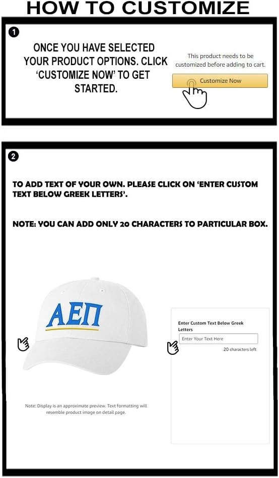image:imagePersonalized Alpha Epsilon PI Greek Line HatWhite