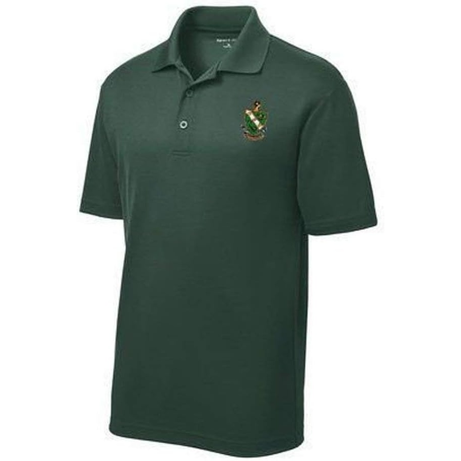 image:imageFarmhouse Fraternity Crest Shield Emblem PoloDark Forest Green