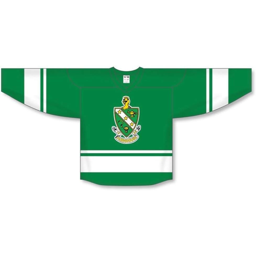 image:imageFarmhouse Fraternity League Hockey JerseyKelly GreenWhite