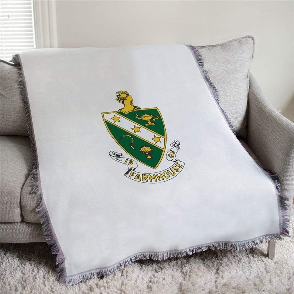 image:imageFarmhouse Full Color Crest Afghan Blanket Throw