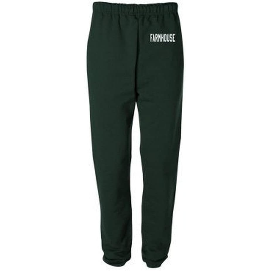 image:imageFarmhouse Greek Lettered Thigh SweatpantsForest Green
