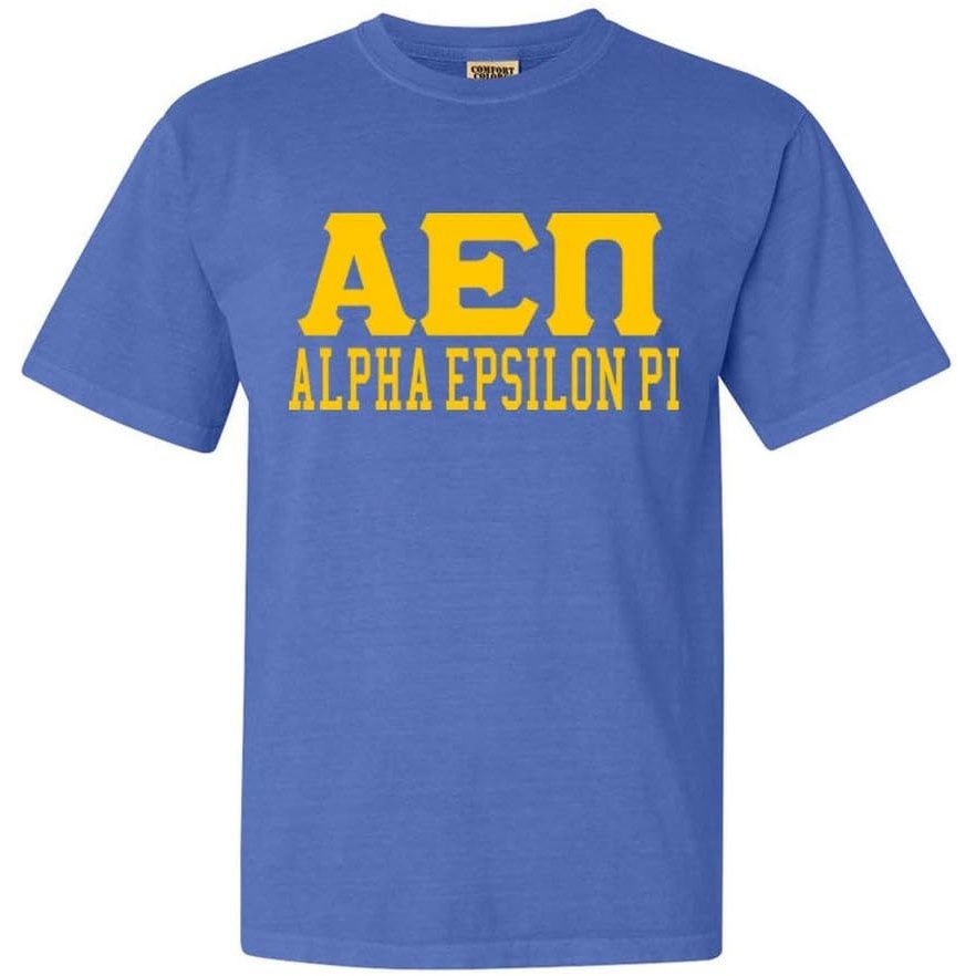 image:imageGreekgear Alpha Epsilon Pi Greek Heavyweight TShirtMystic Blue