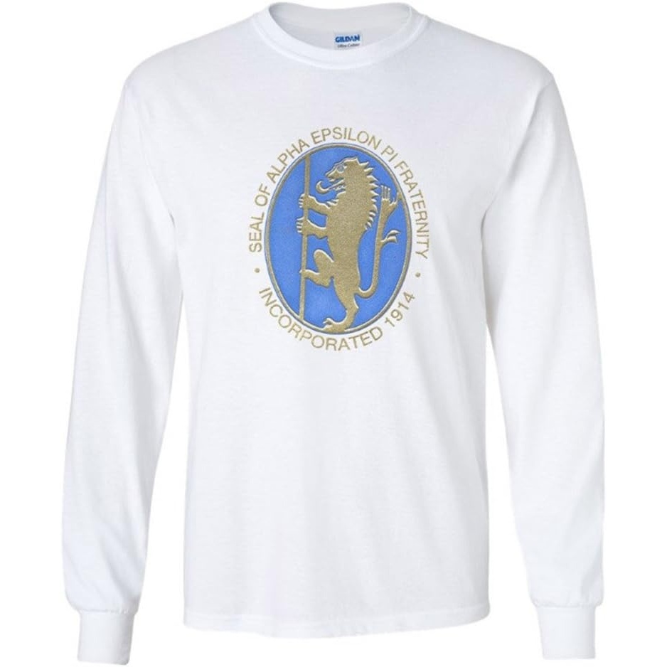 image:imageGreekgear Alpha Epsilon Pi Logo Long Sleeve TeeWhite