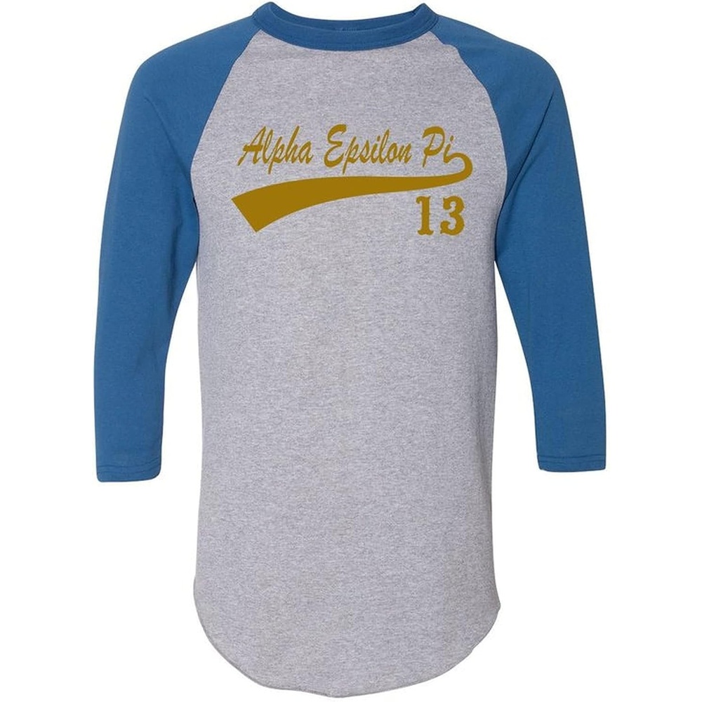 image:imageGreekgear Alpha Epsilon Pi Tail Year RaglanGrey WRoyal Blue