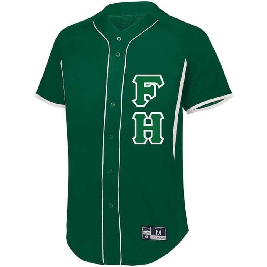 image:imageGreekgear Farmhouse Lettered Baseball JerseyForestWhite