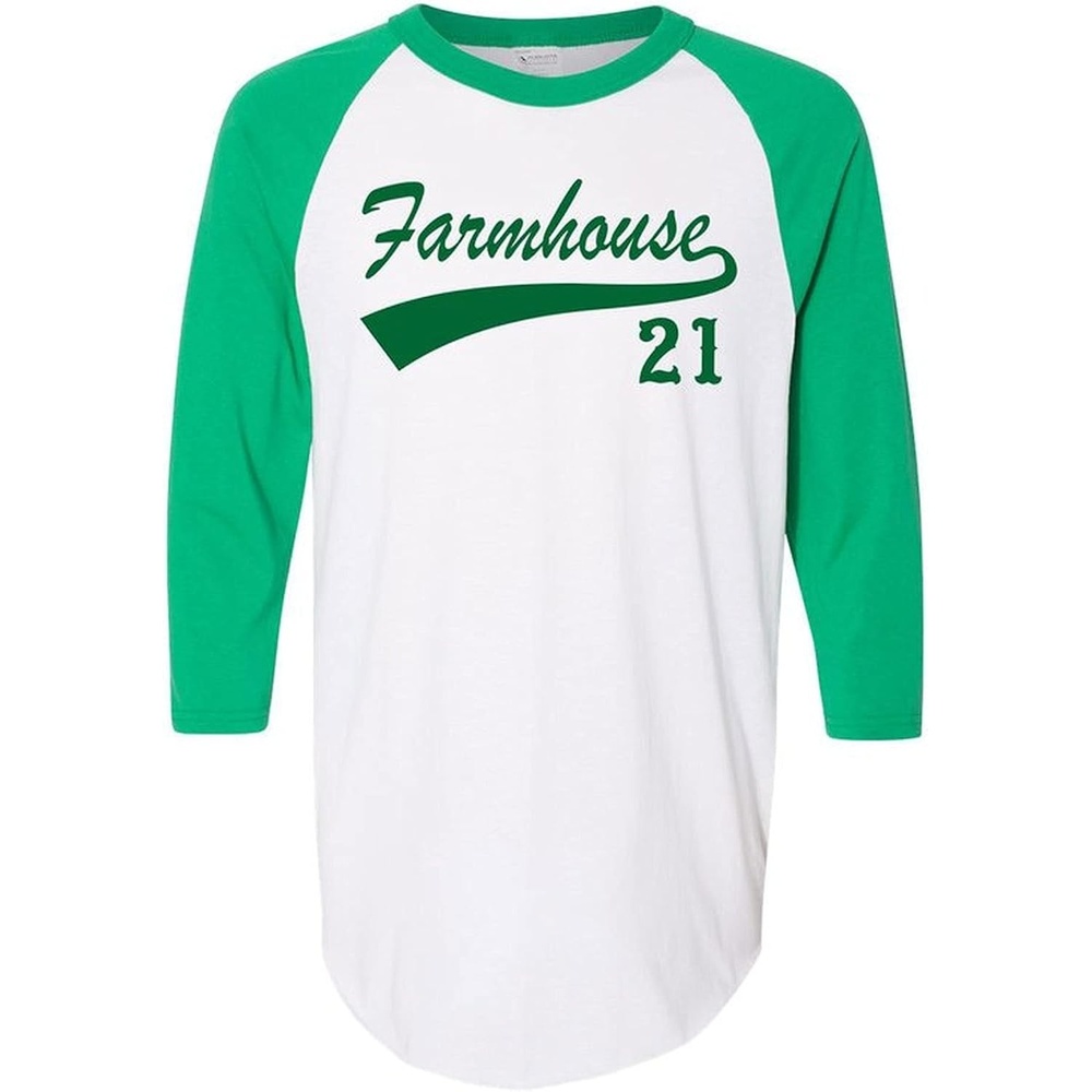 image:imageGreekgear Farmhouse Tail Year RaglanWhite WKelly Green