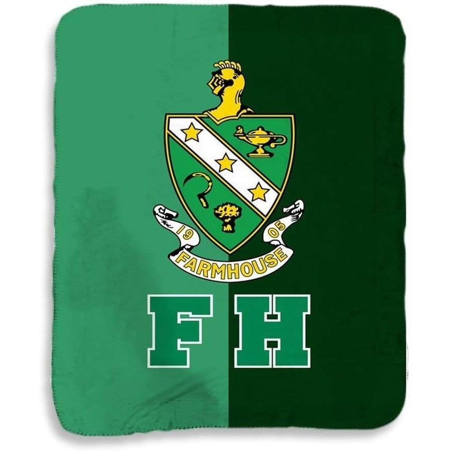 image:imageGreekgear Farmhouse Two Tone Sherpa Lap Blanket