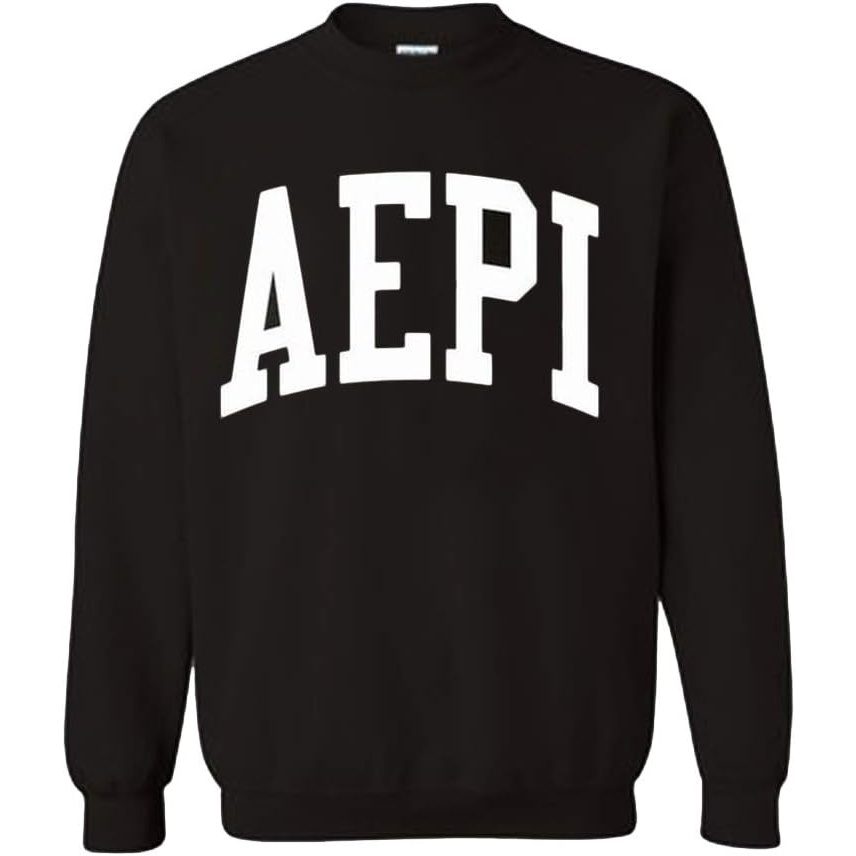 image:imageGreekgear Mens Alpha Epsilon Pi BIG TEXT Crewneck Sweatshirt BlackBlack